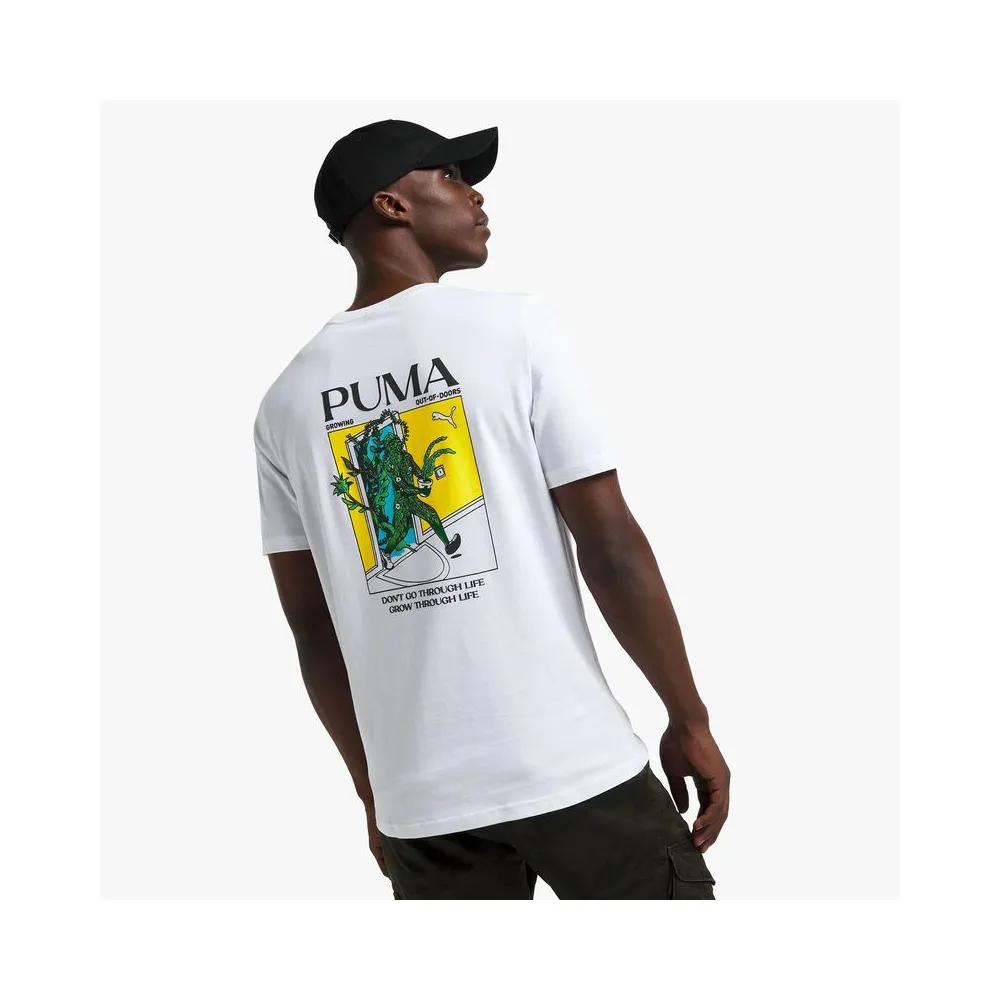 Puma Mens Graphics Plantasia Tee White