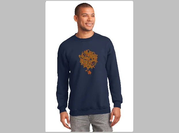 Reach by Larry Lurch Fagan - Custom Embroidery on Crewneck Sweater