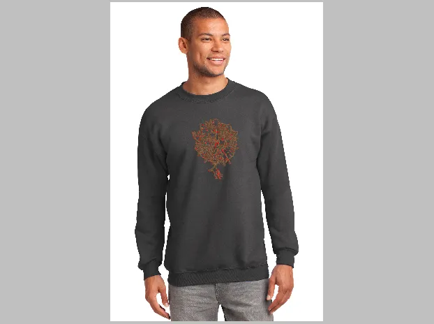 Reach by Larry Lurch Fagan - Custom Embroidery on Crewneck Sweater