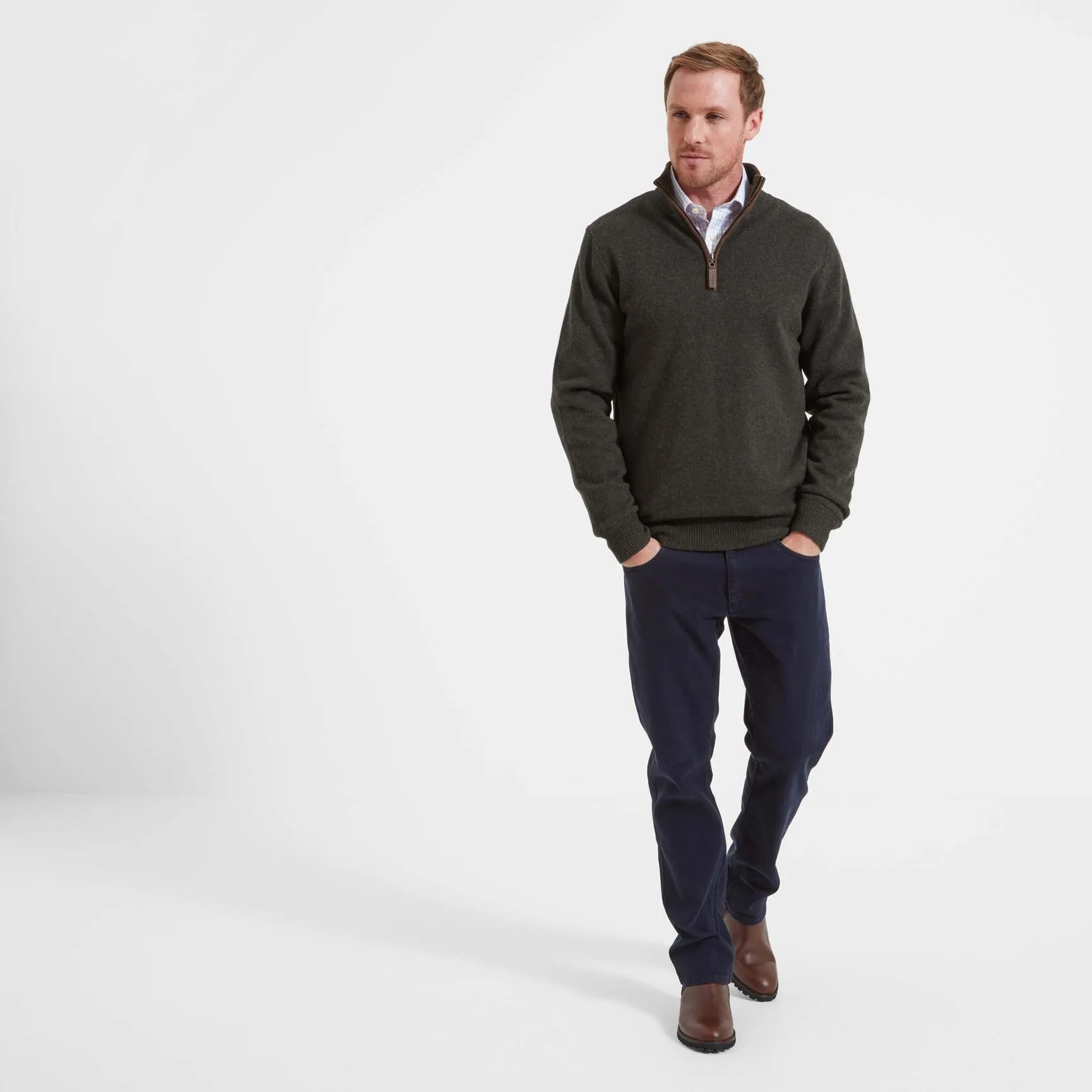 SALE Schoffel Lambswool Aerobloc 1/4 Zip Jumper