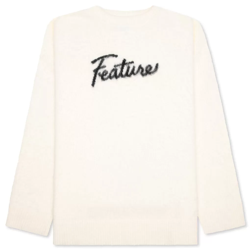 Script Logo Sweater - Cream