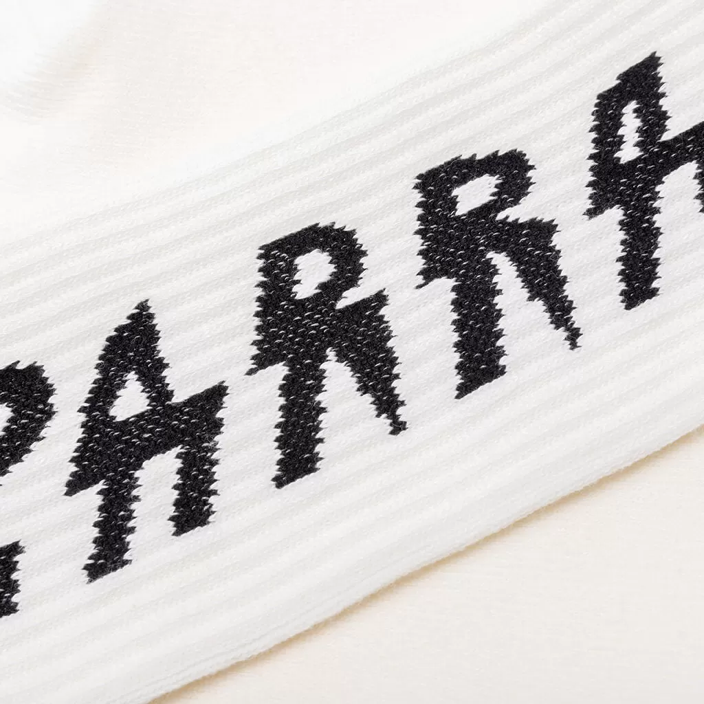 Shocker Logo Crew Socks - White