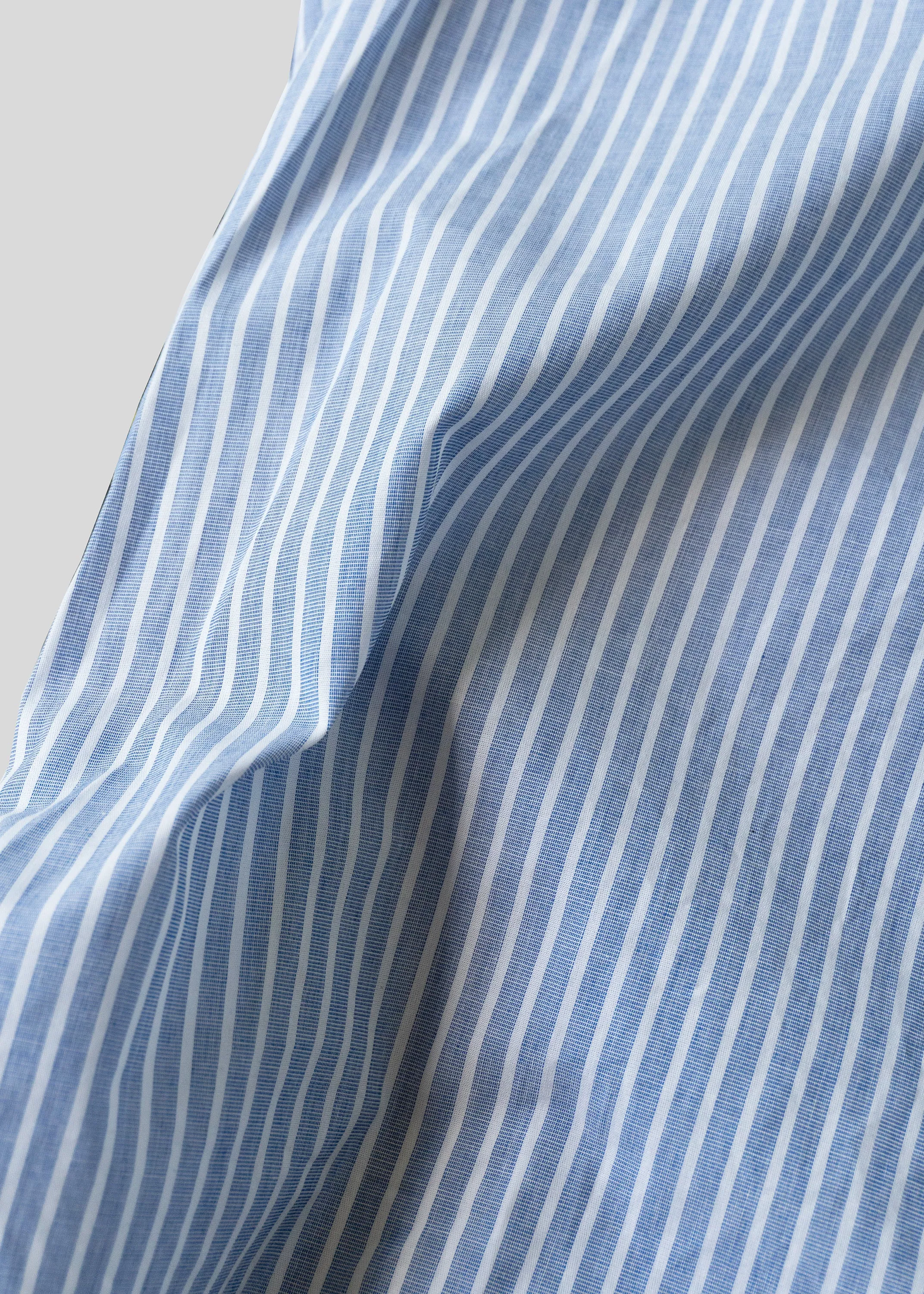 Short Sleeve Single Needle Shirt, Pacific Blue Stripe