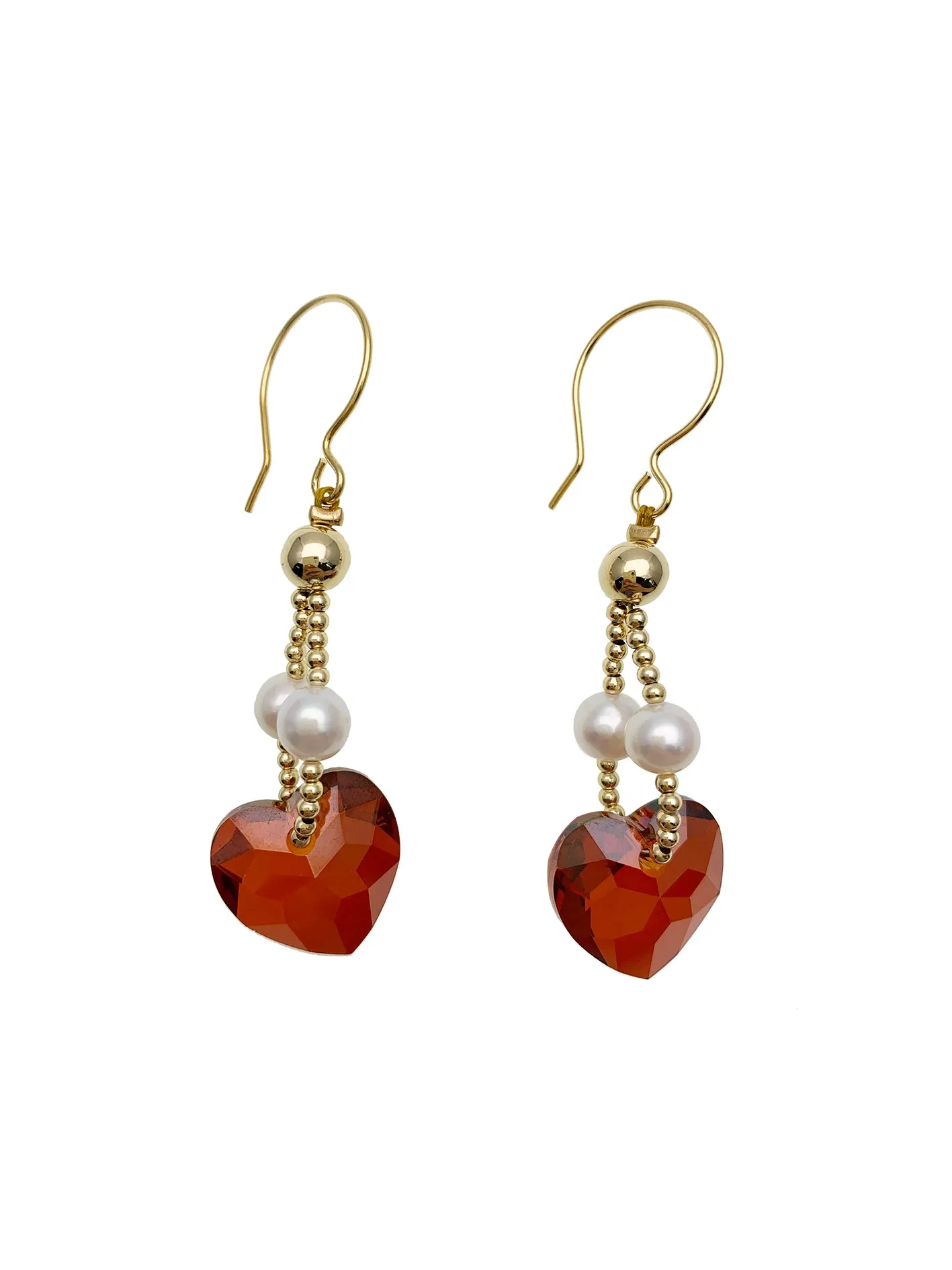 Swarovski Heart Dangle Earrings EE037