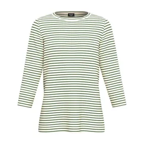 T-SHIRT SCALO Donna Verde Rigato