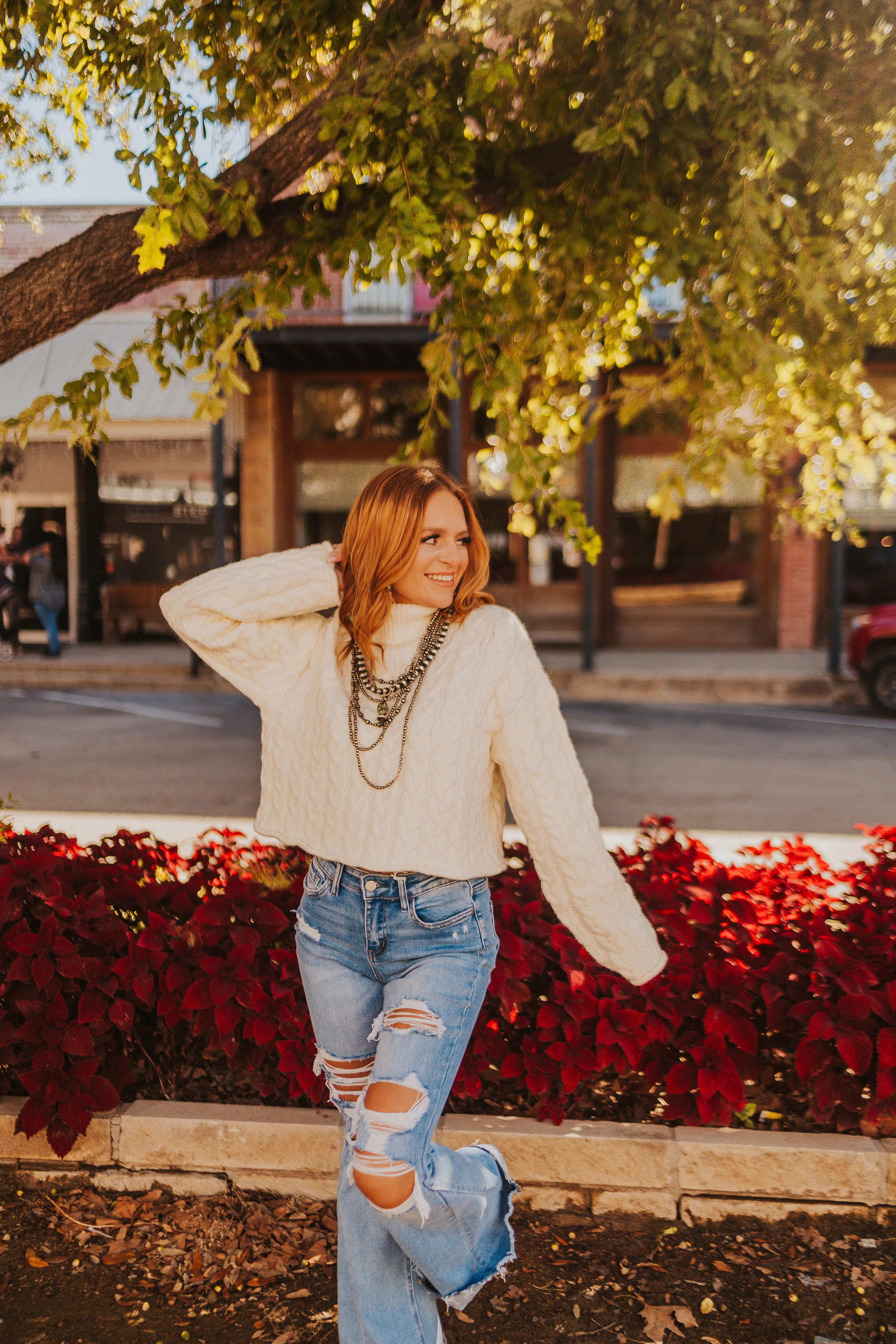 The Let’s Get Cozy Sweater in Ivory