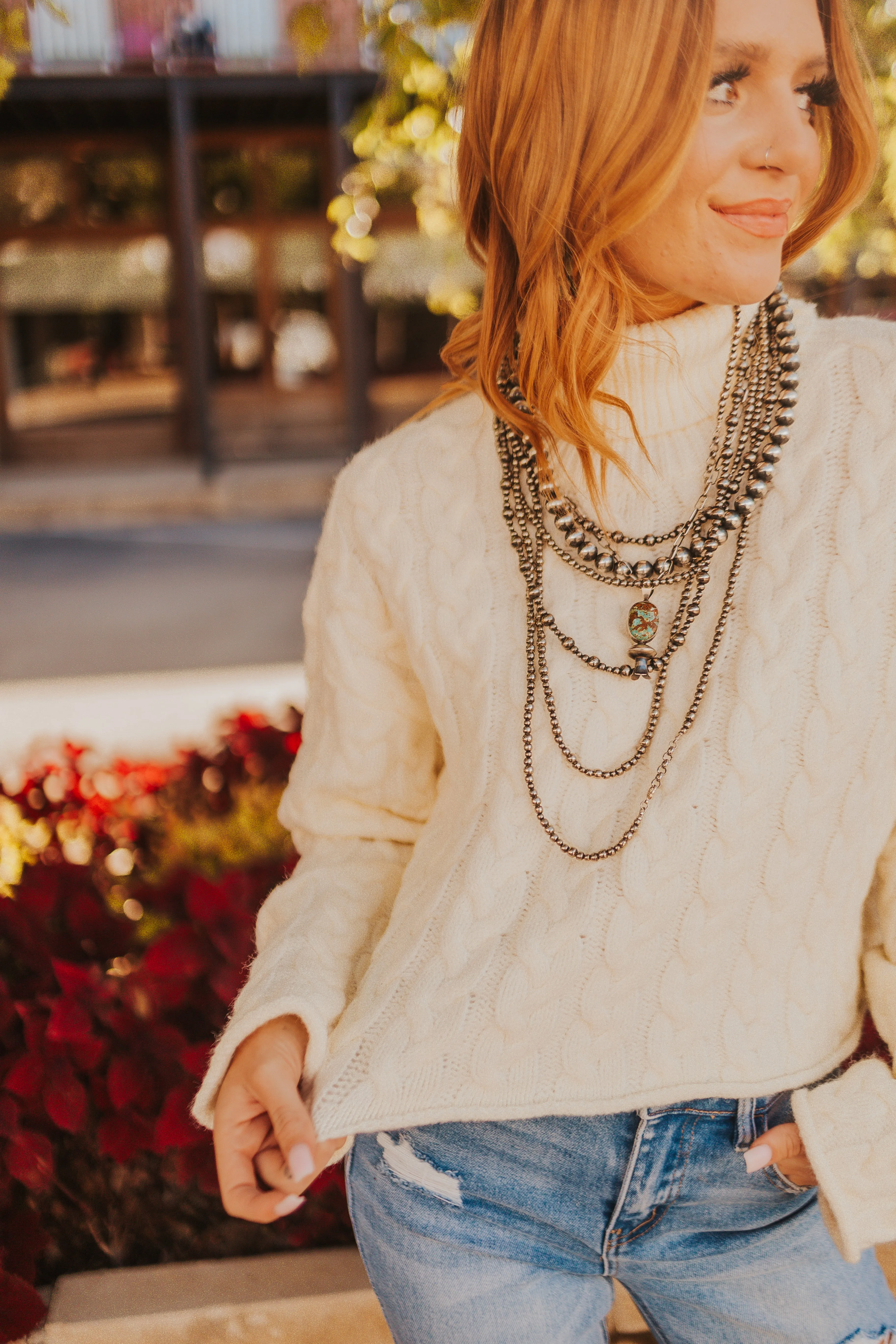 The Let’s Get Cozy Sweater in Ivory