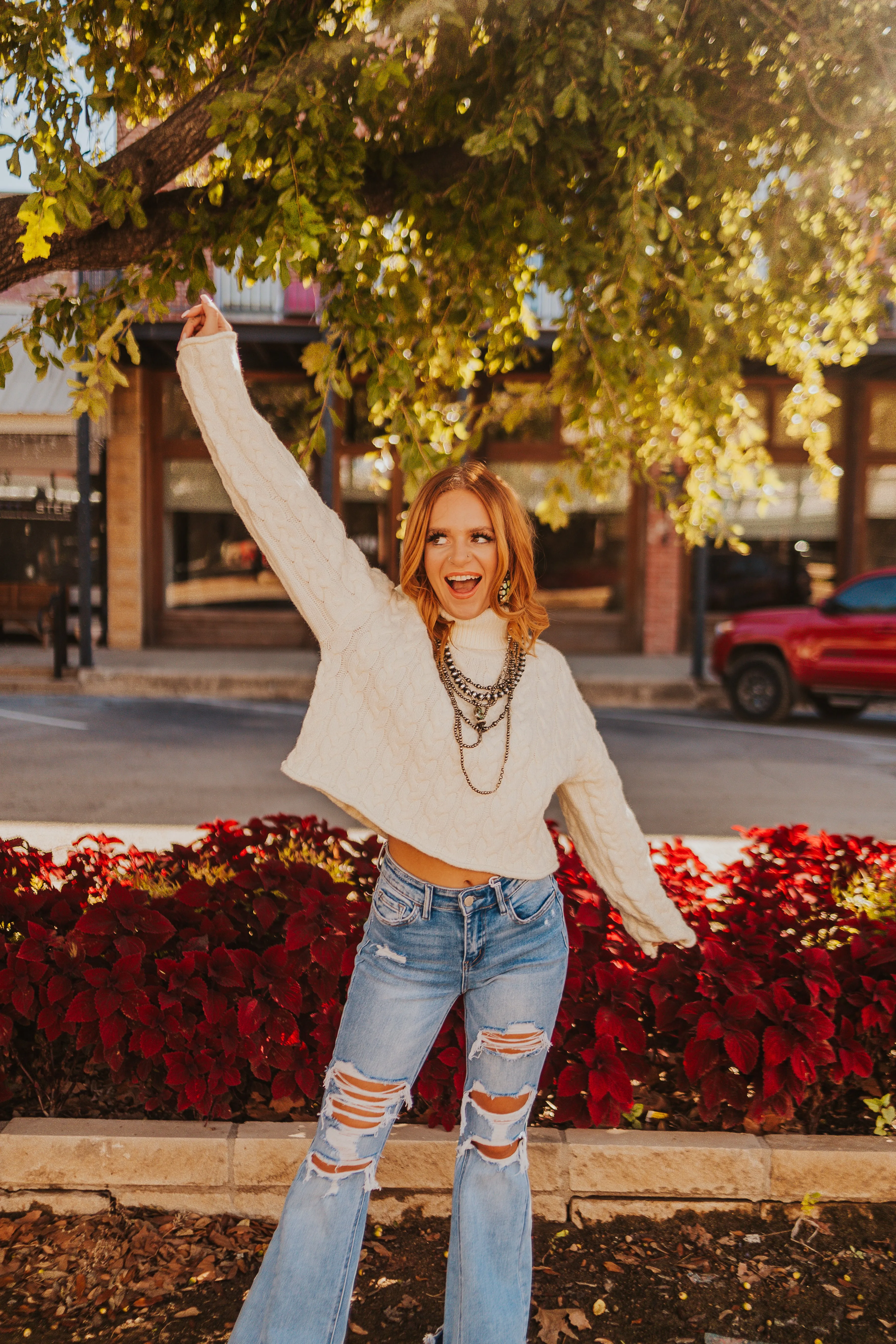 The Let’s Get Cozy Sweater in Ivory