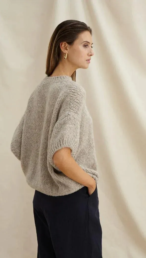 The Sleeveless Rosalia Sweater by Charli London - Oatmeal