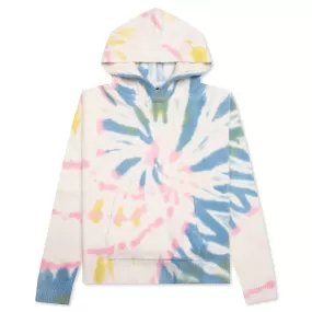 Tie Dye Hoody Sweater - Beige/Multi