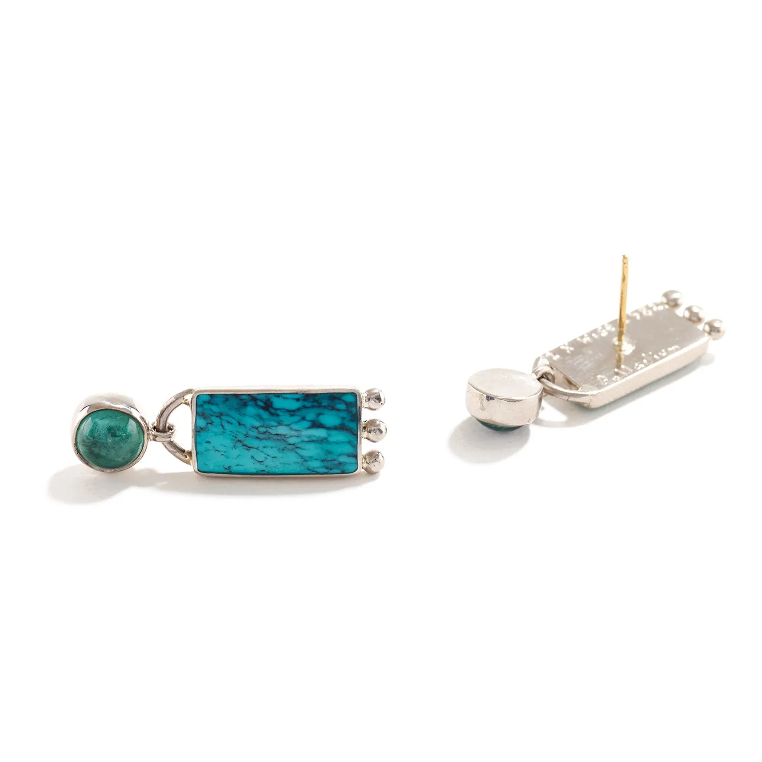 Turquoise Palladium Earrings