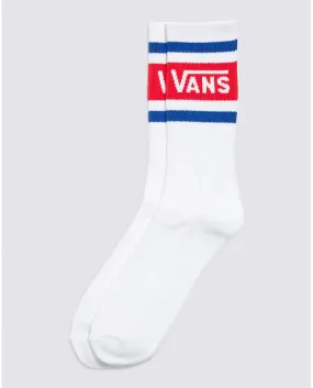 Vans Drop V Crew Sock - White/Red