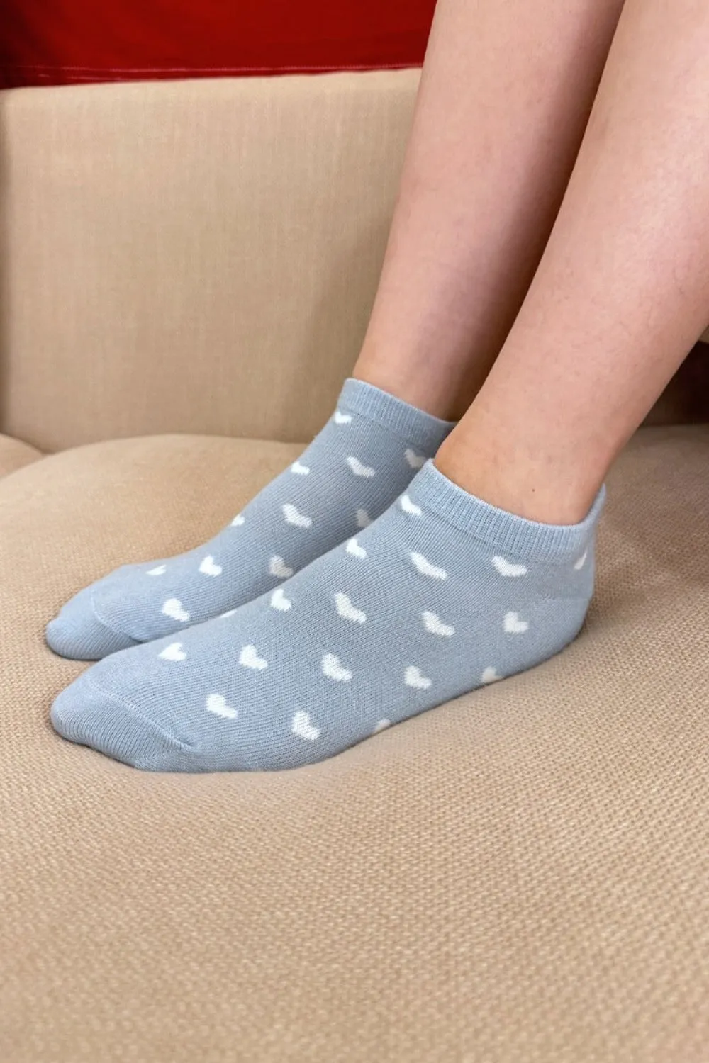 White Heart Socks