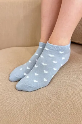 White Heart Socks