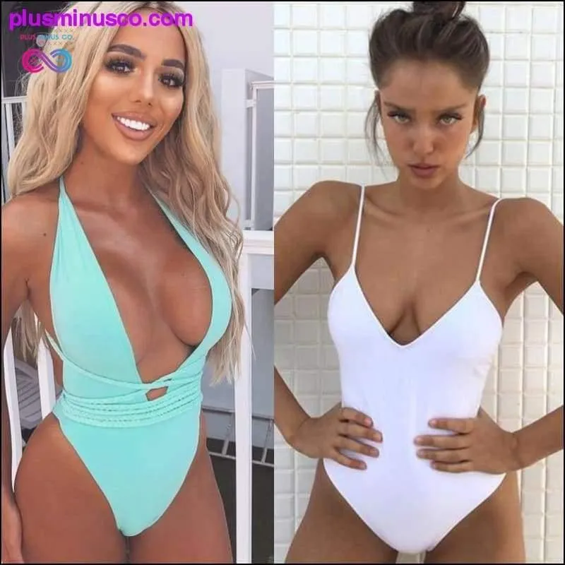 Women Swimwear Sexy high cut one piece Backless