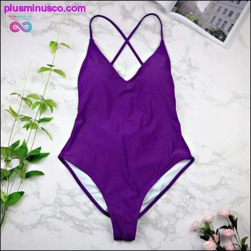 Women Swimwear Sexy high cut one piece Backless