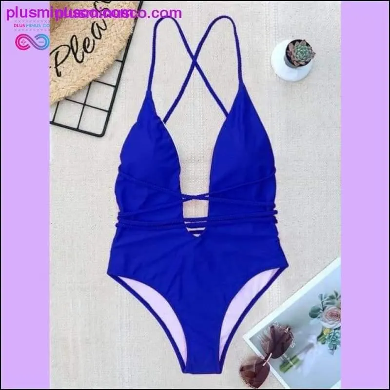 Women Swimwear Sexy high cut one piece Backless