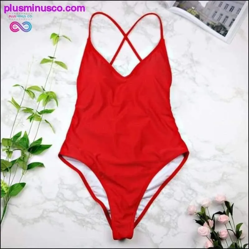 Women Swimwear Sexy high cut one piece Backless