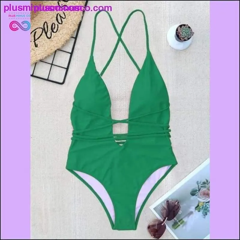 Women Swimwear Sexy high cut one piece Backless