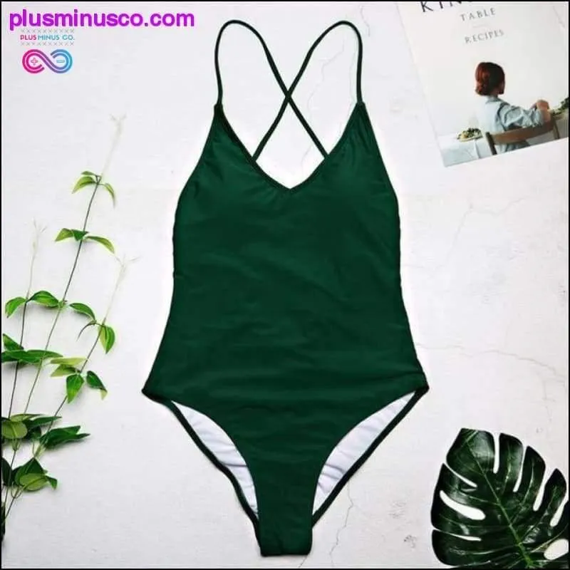 Women Swimwear Sexy high cut one piece Backless