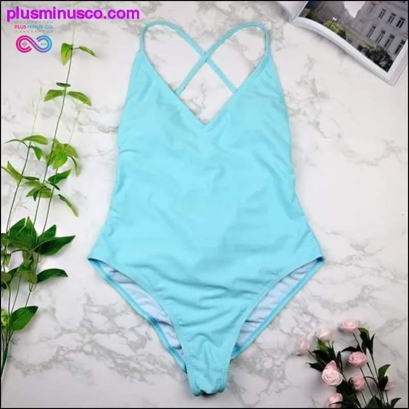 Women Swimwear Sexy high cut one piece Backless