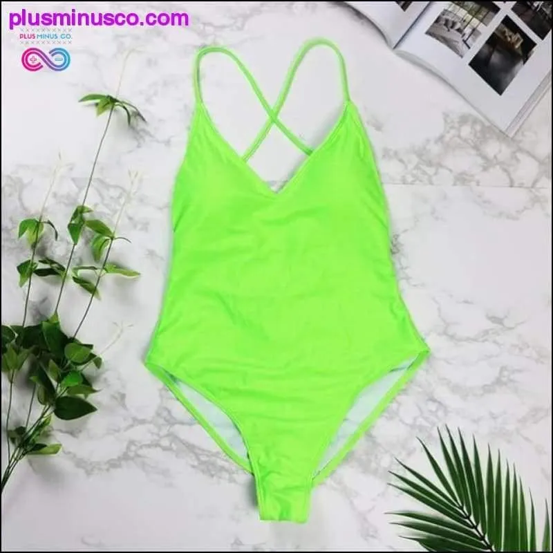 Women Swimwear Sexy high cut one piece Backless