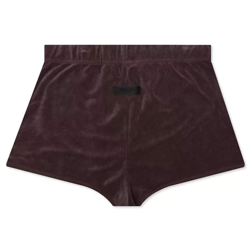 Women's Terry Beach Short - Plum